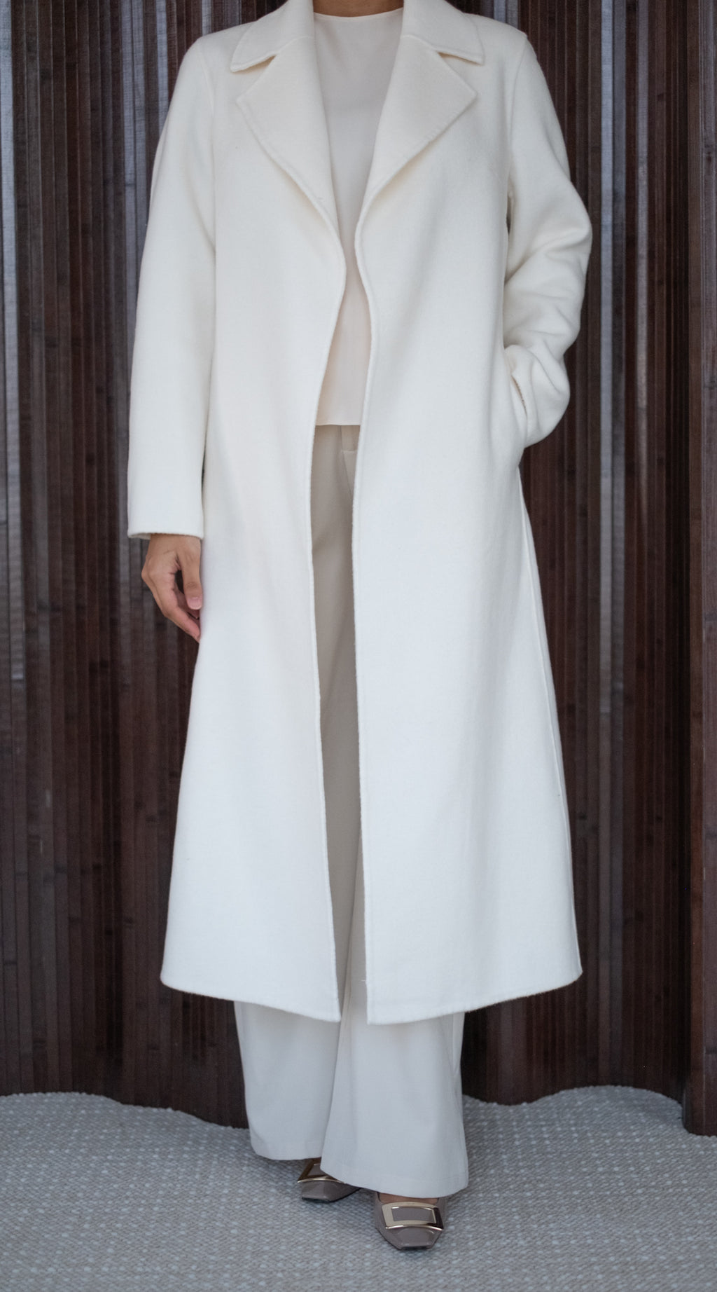 The Form Coat in Off White
