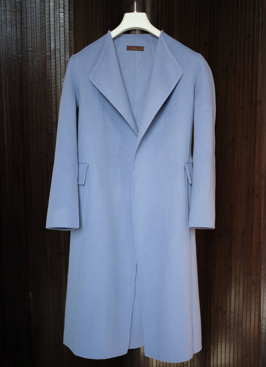 Wool Cashmere Blue Overcoat