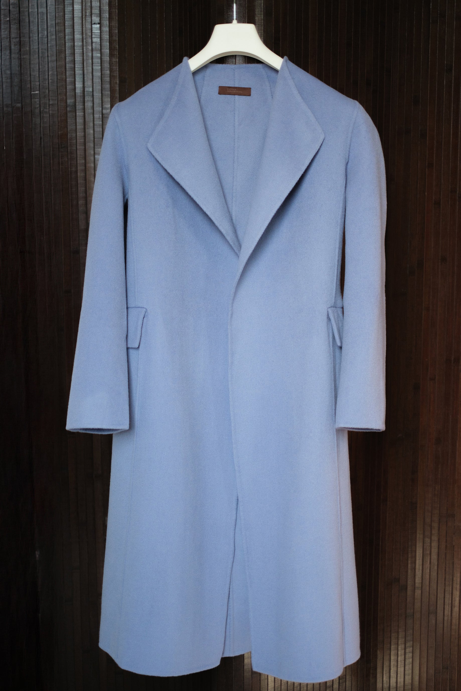 Wool Cashmere Blue Overcoat