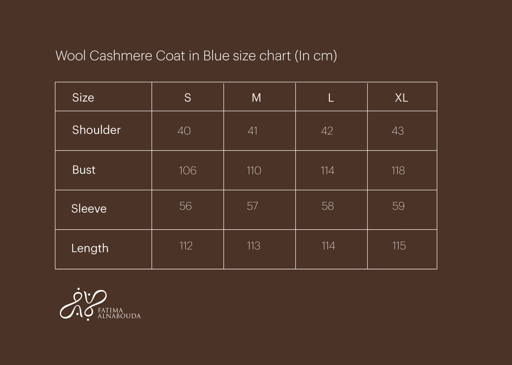 Wool Cashmere Blue Overcoat