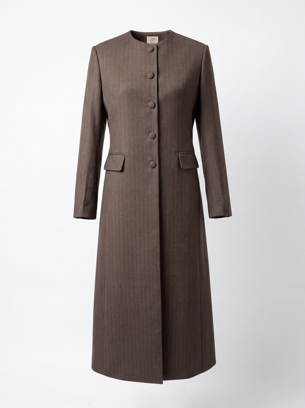 Brown Pinstripe Abaya