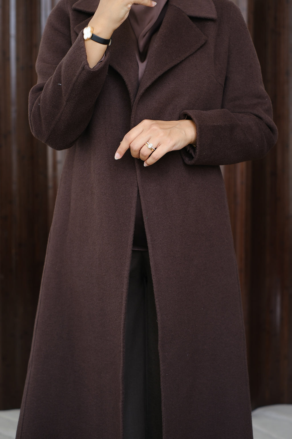 Wool Cashmere Chocolate Overcoat II