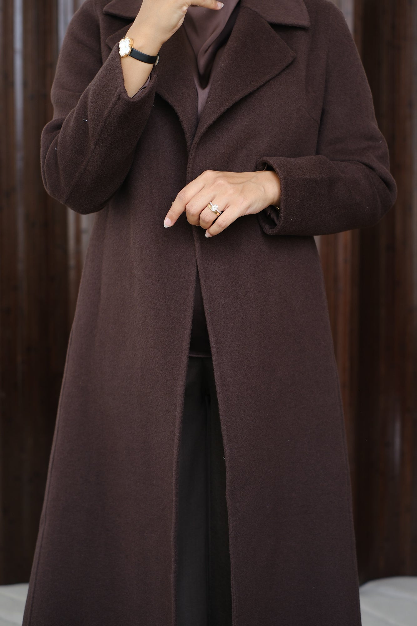 Wool Cashmere Chocolate Overcoat II