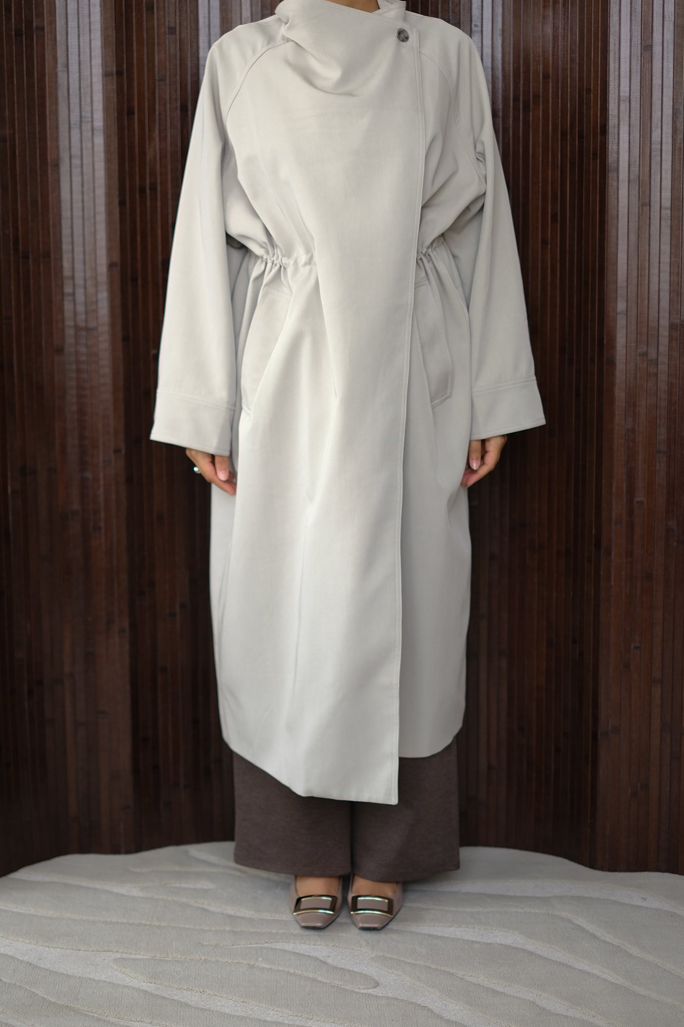 Taupe Grey Trench Coat