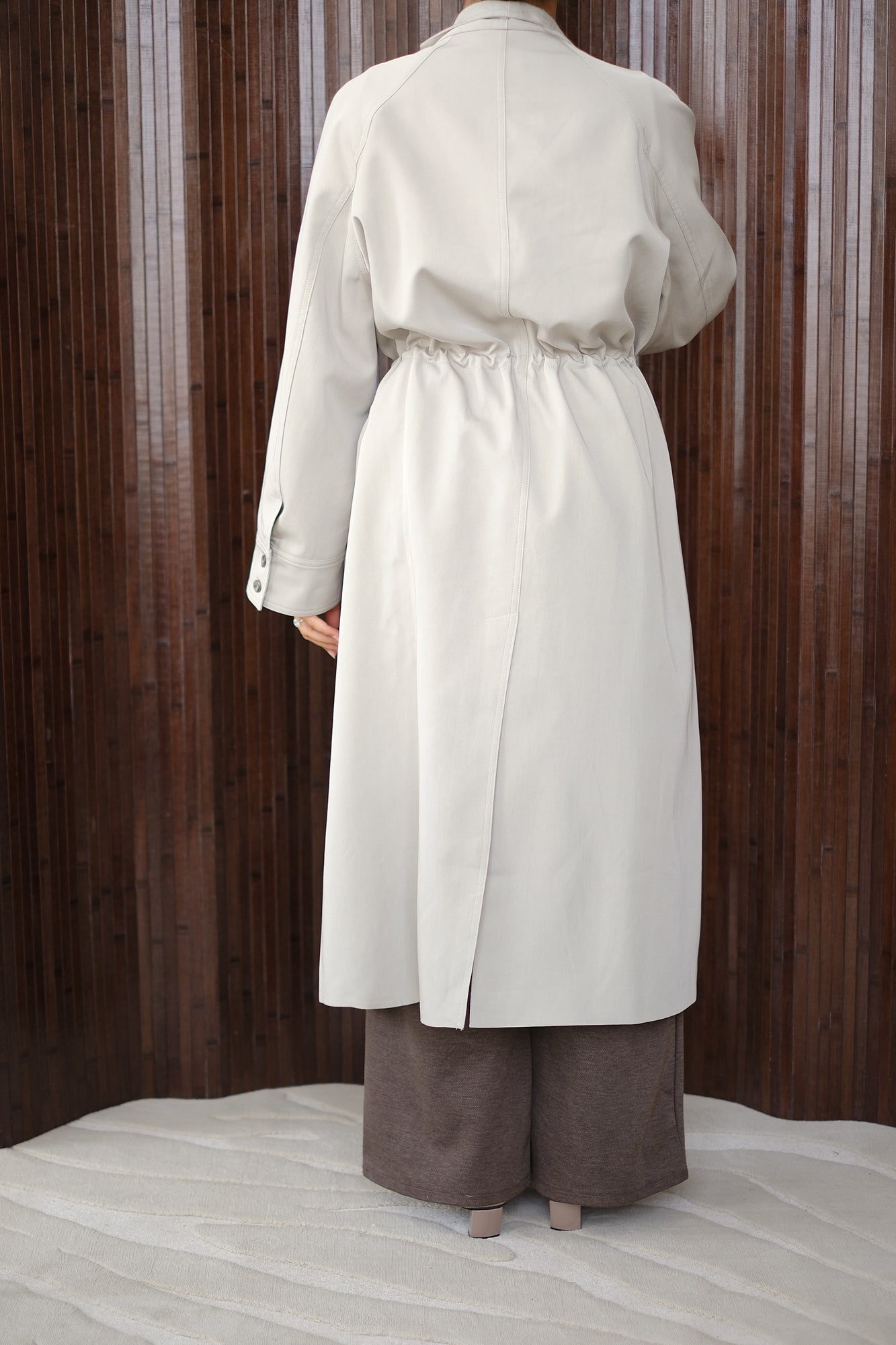 Taupe Grey Trench Coat