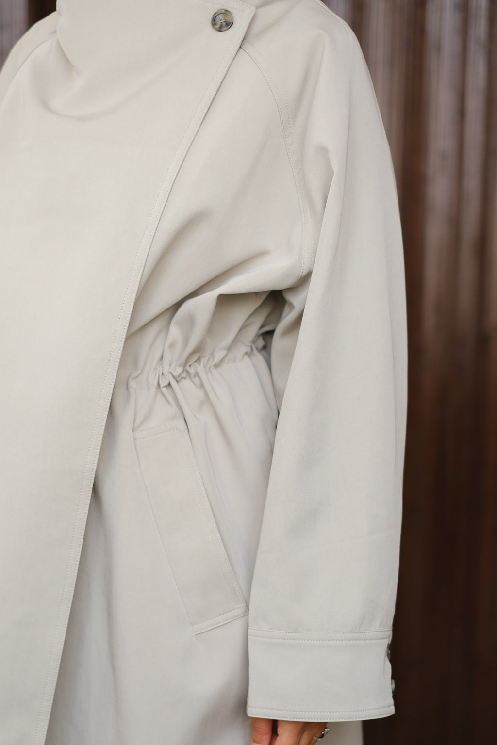 Taupe Grey Trench Coat