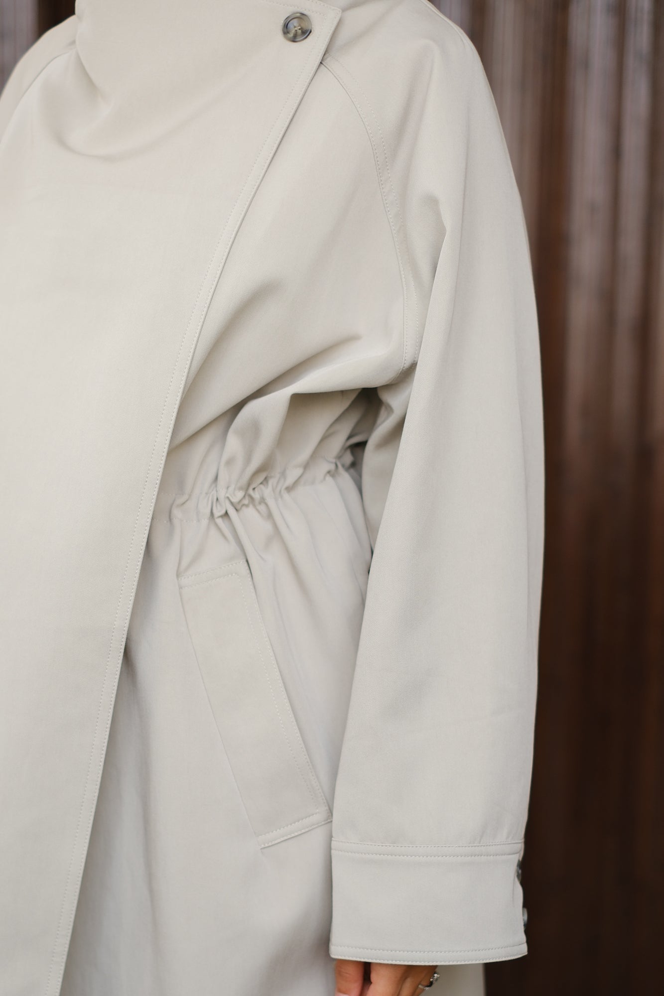 Taupe Grey Trench Coat