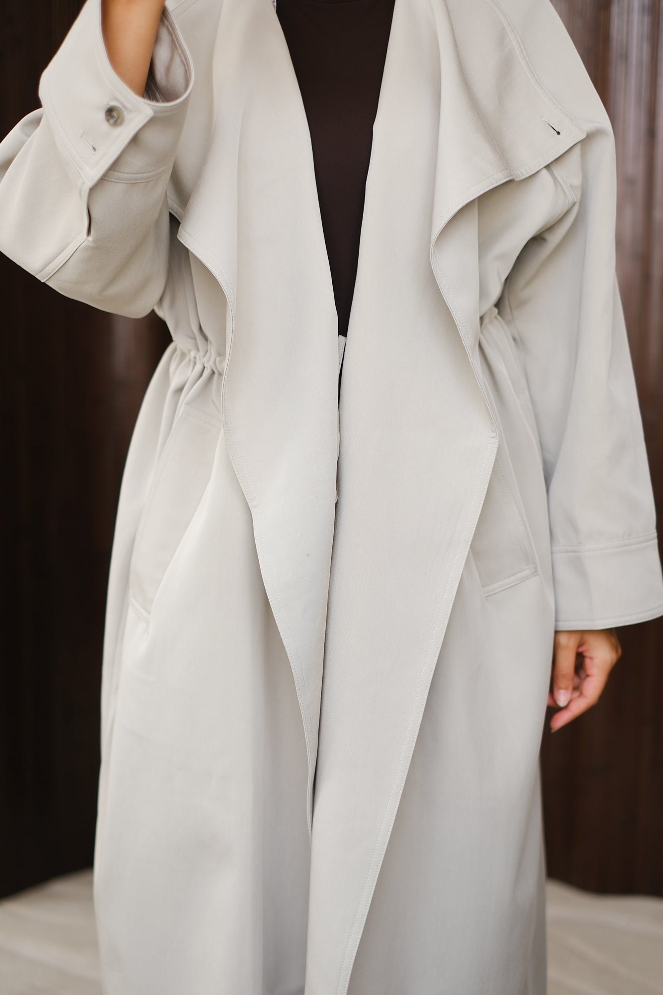 Taupe Grey Trench Coat
