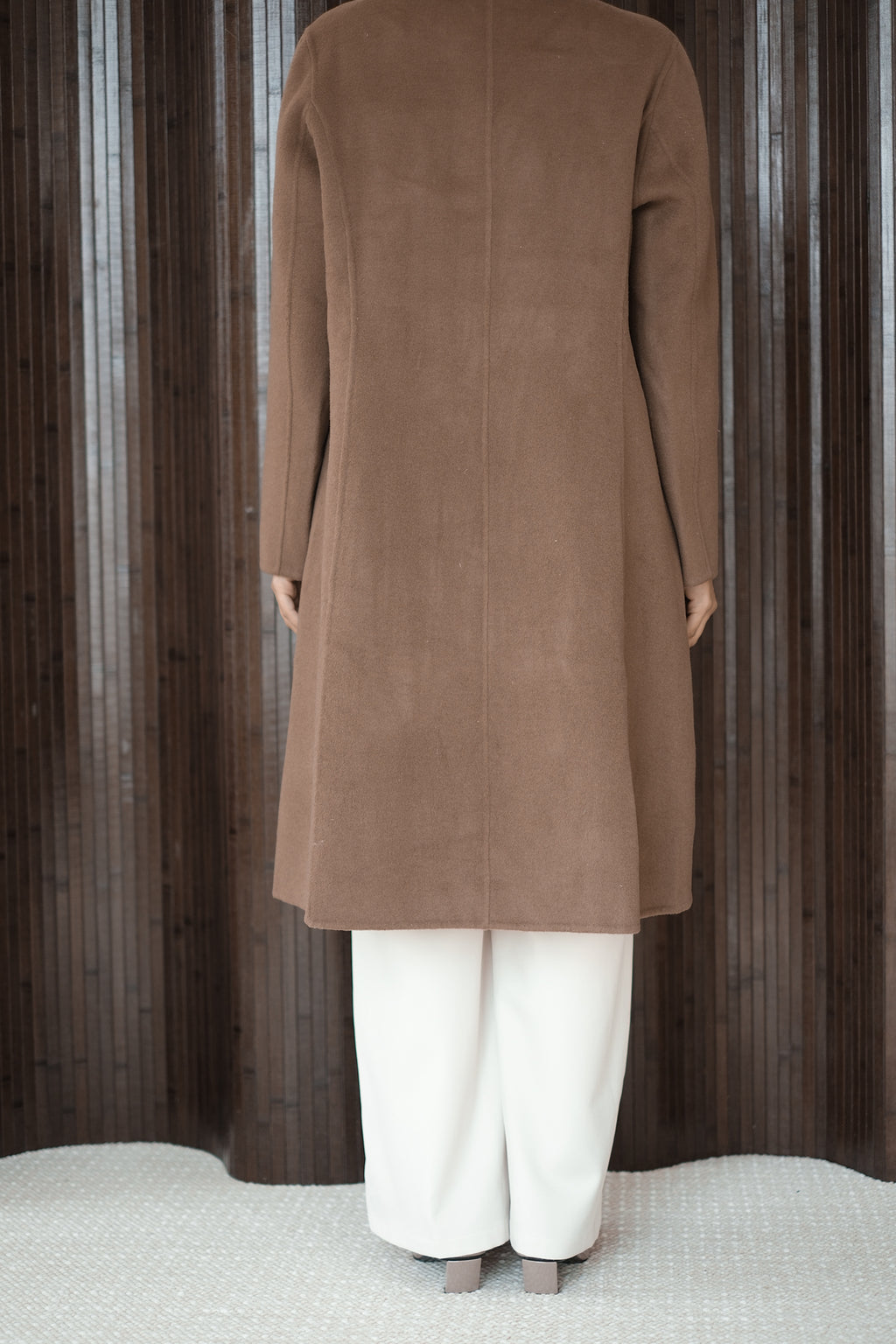 Wool Cashmere Coffee Overcoat
