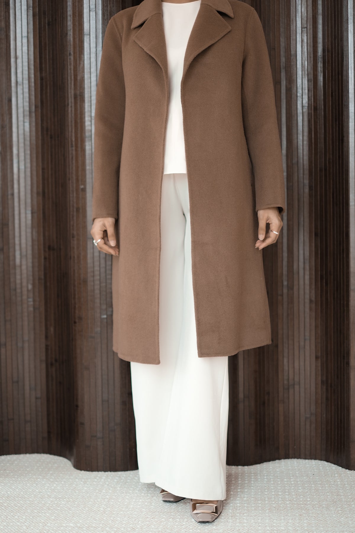 Wool Cashmere Coffee Overcoat