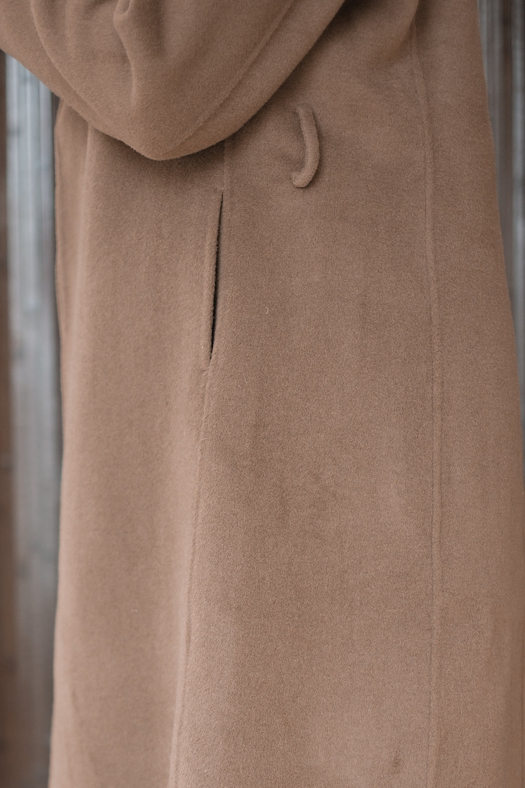 Wool Cashmere Coffee Overcoat