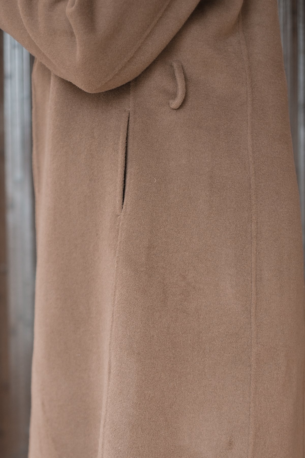 Wool Cashmere Coffee Overcoat