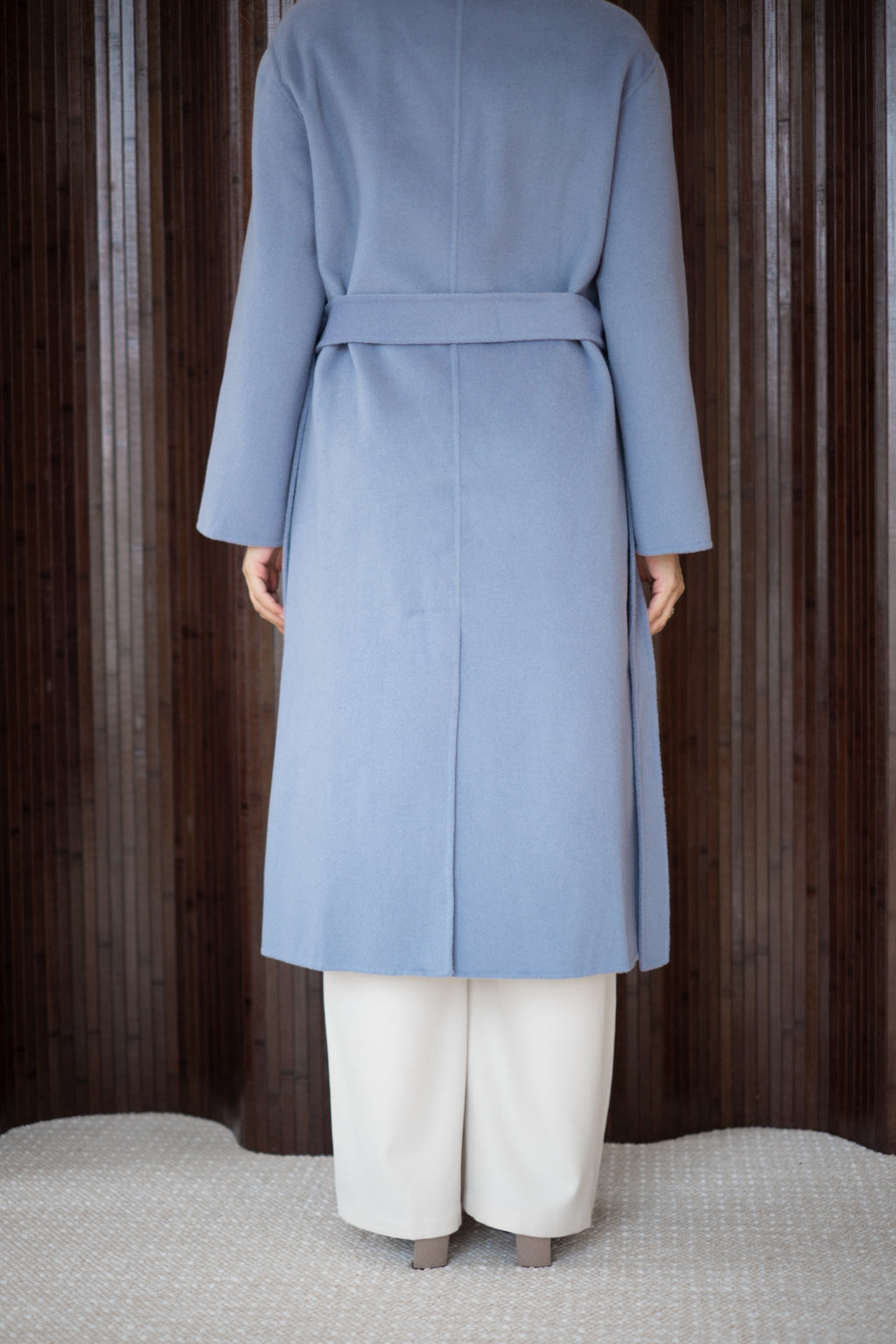 Wool Cashmere Blue Overcoat