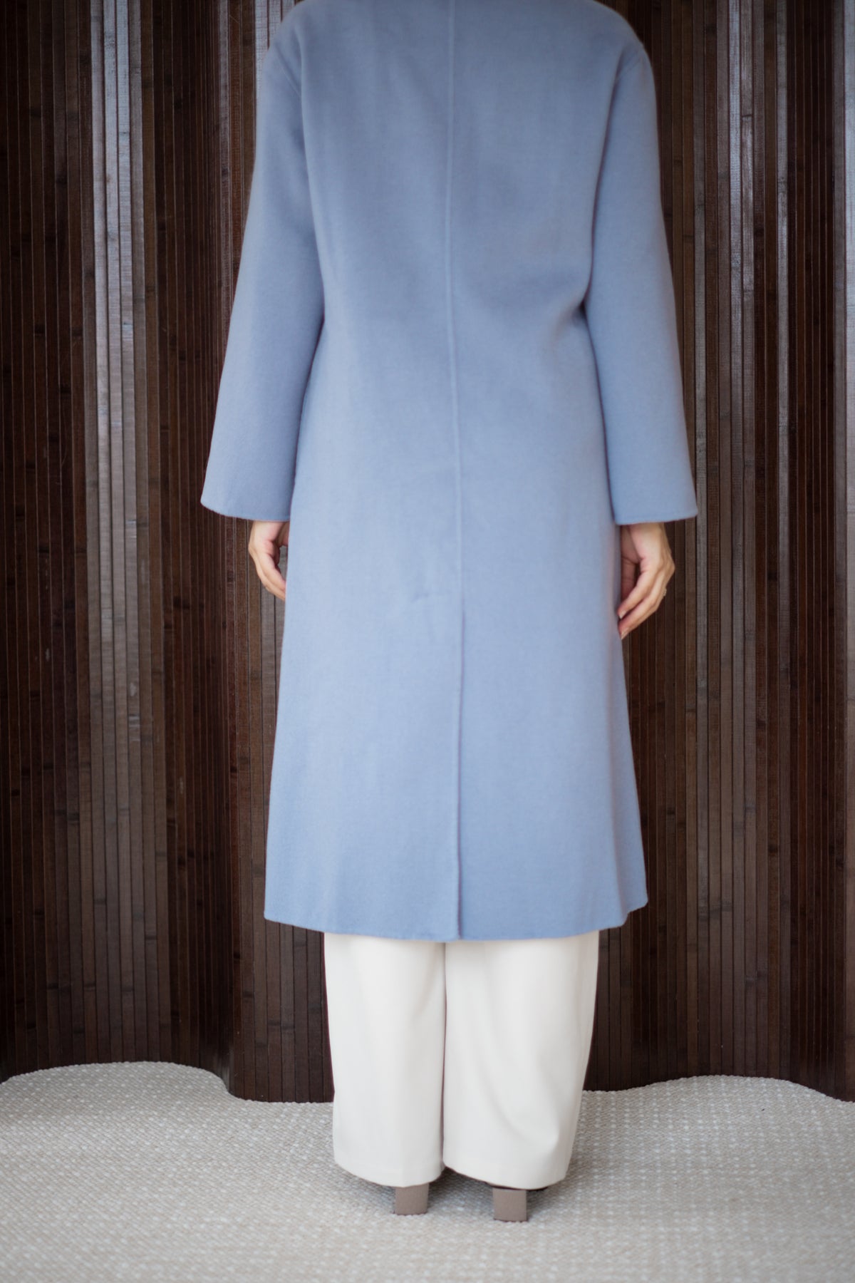 Wool Cashmere Blue Overcoat