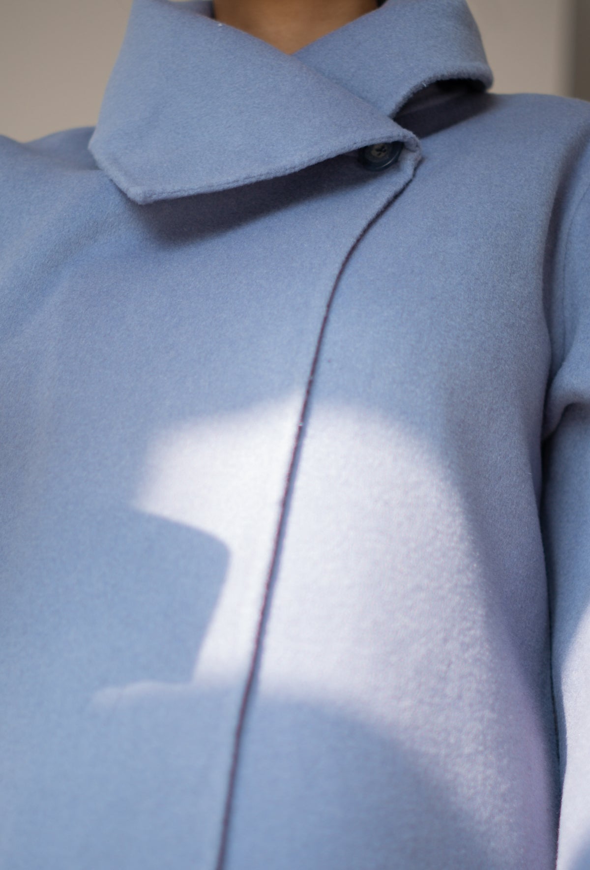 Wool Cashmere Blue Overcoat
