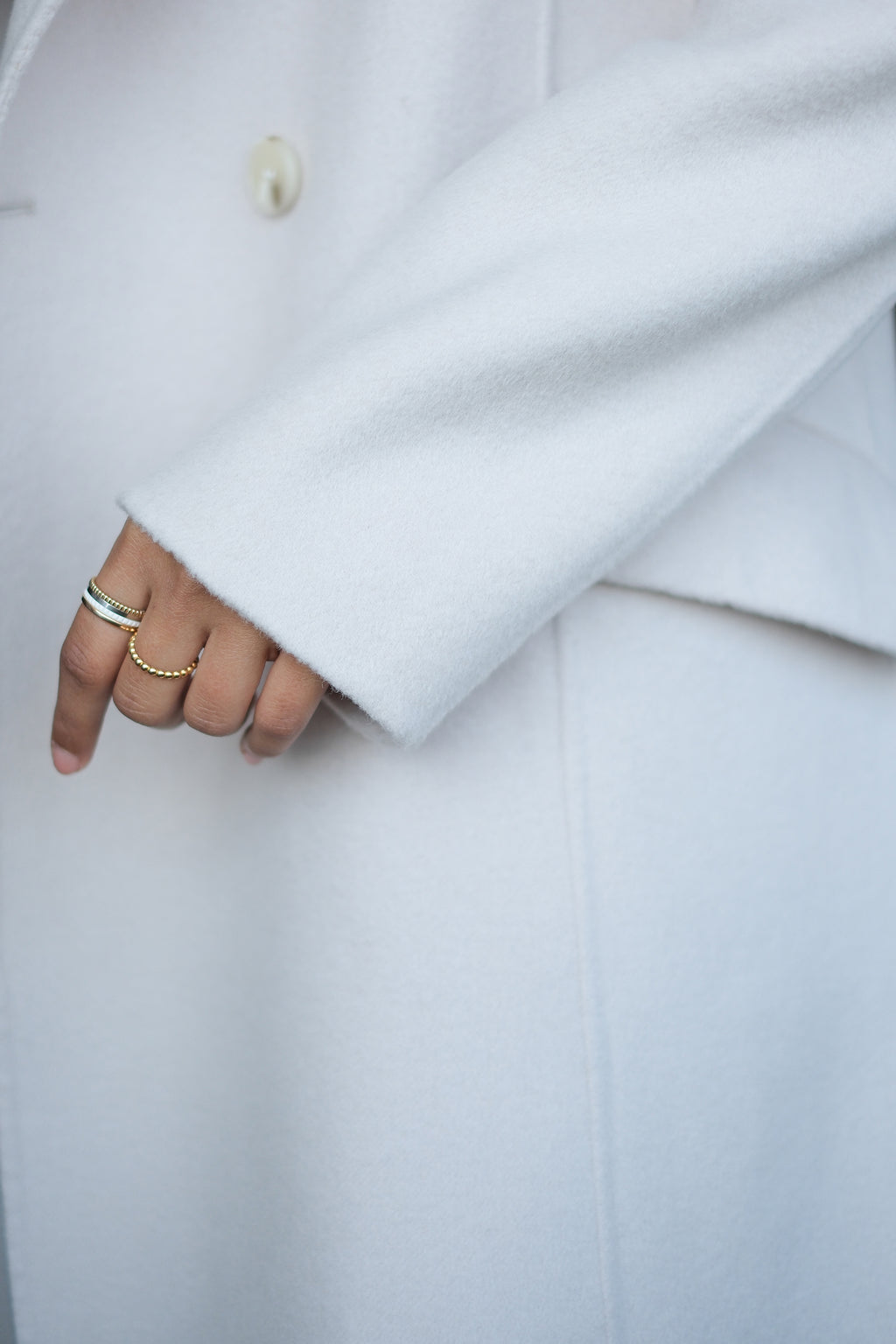 Wool Cashmere Cream Overcoat