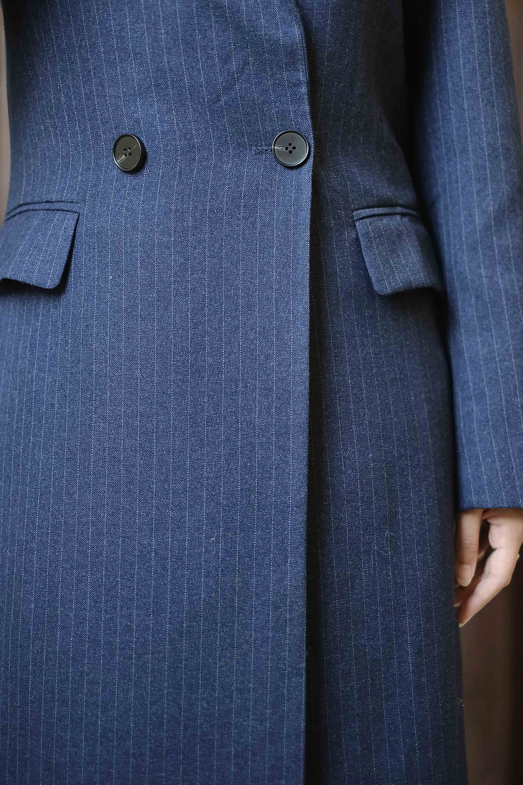 Navy Pinstripe Abaya
