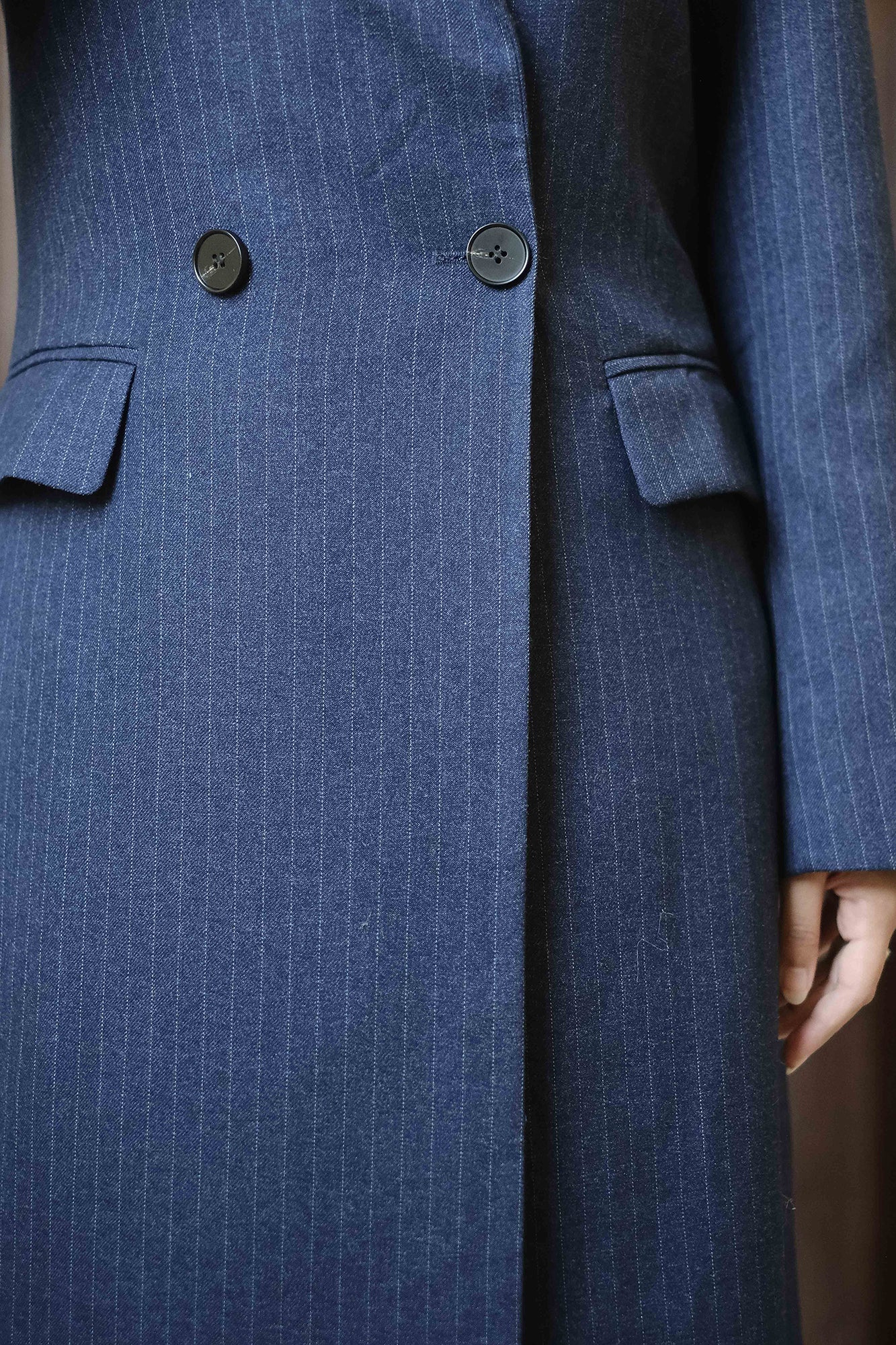 Navy Pinstripe Abaya