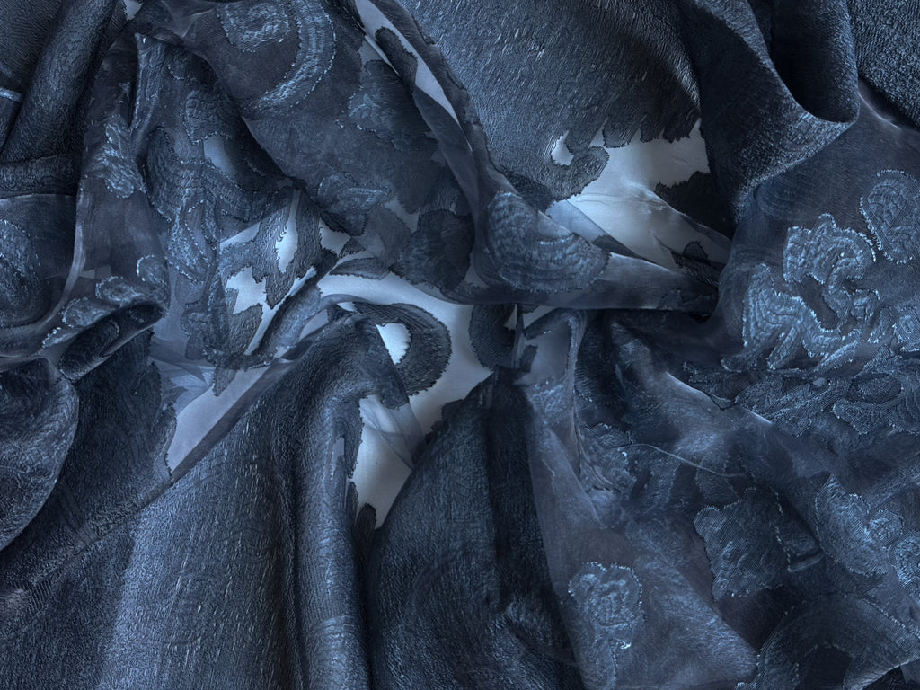 Dark Navy Sheer Scarf