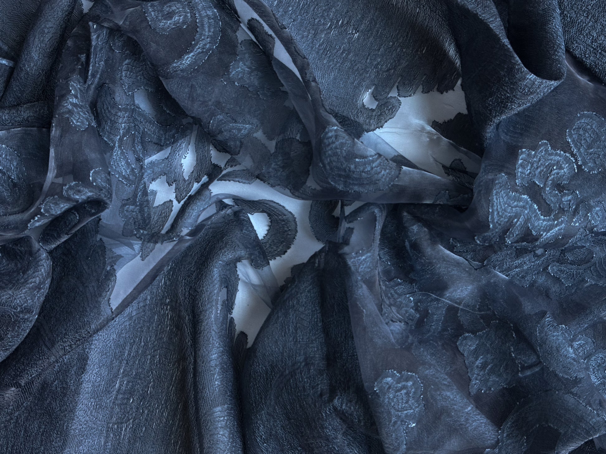 Dark Navy Sheer Scarf