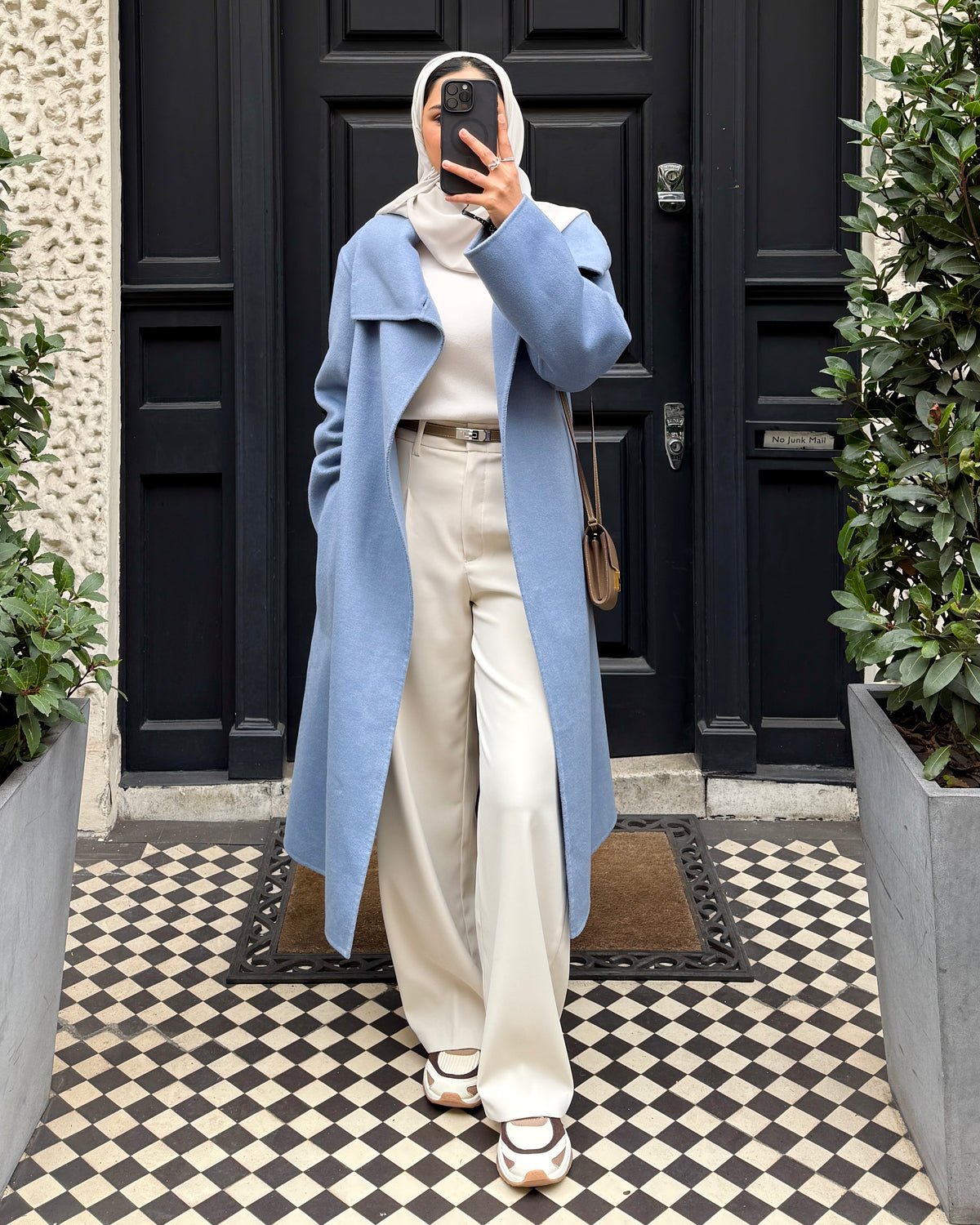 Wool Cashmere Blue Overcoat