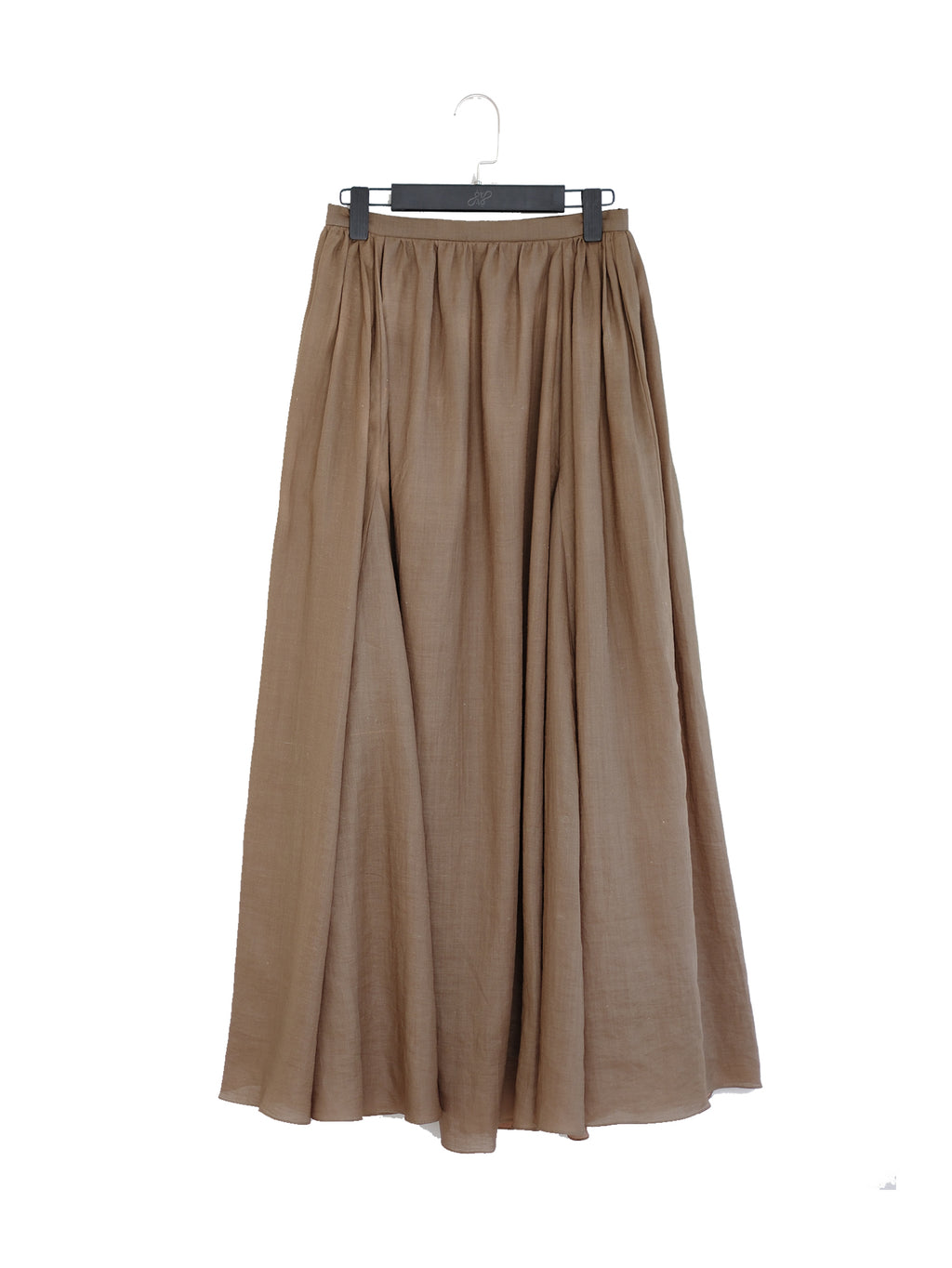 The Flow Linen Skirt in Light Brown