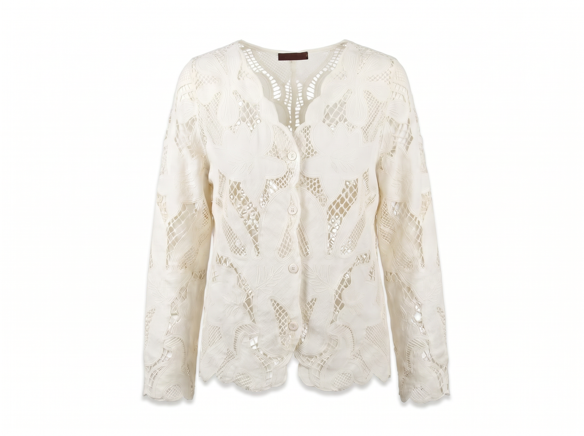 Guipure Cardigan in Off White