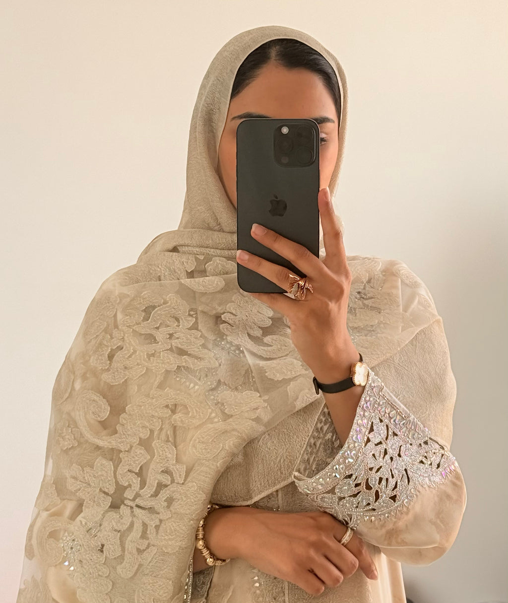 Beige Sheer Scarf
