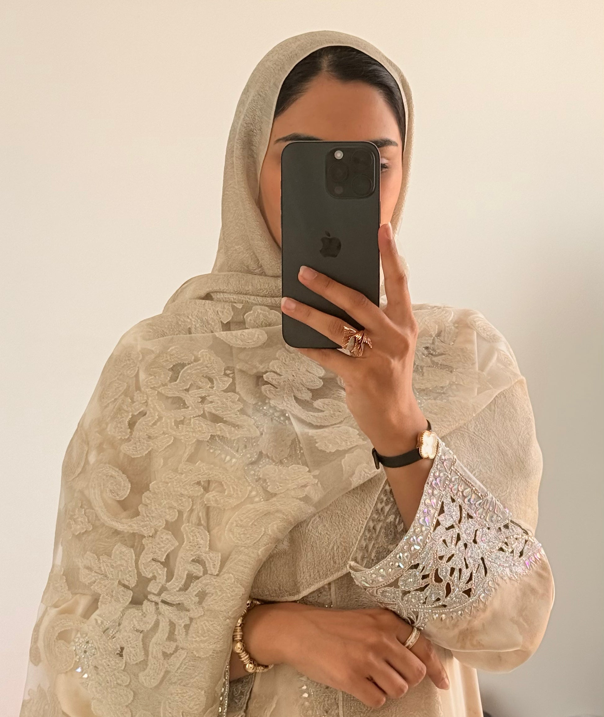 Beige Sheer Scarf