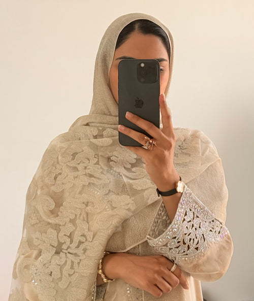 Beige Sheer Scarf