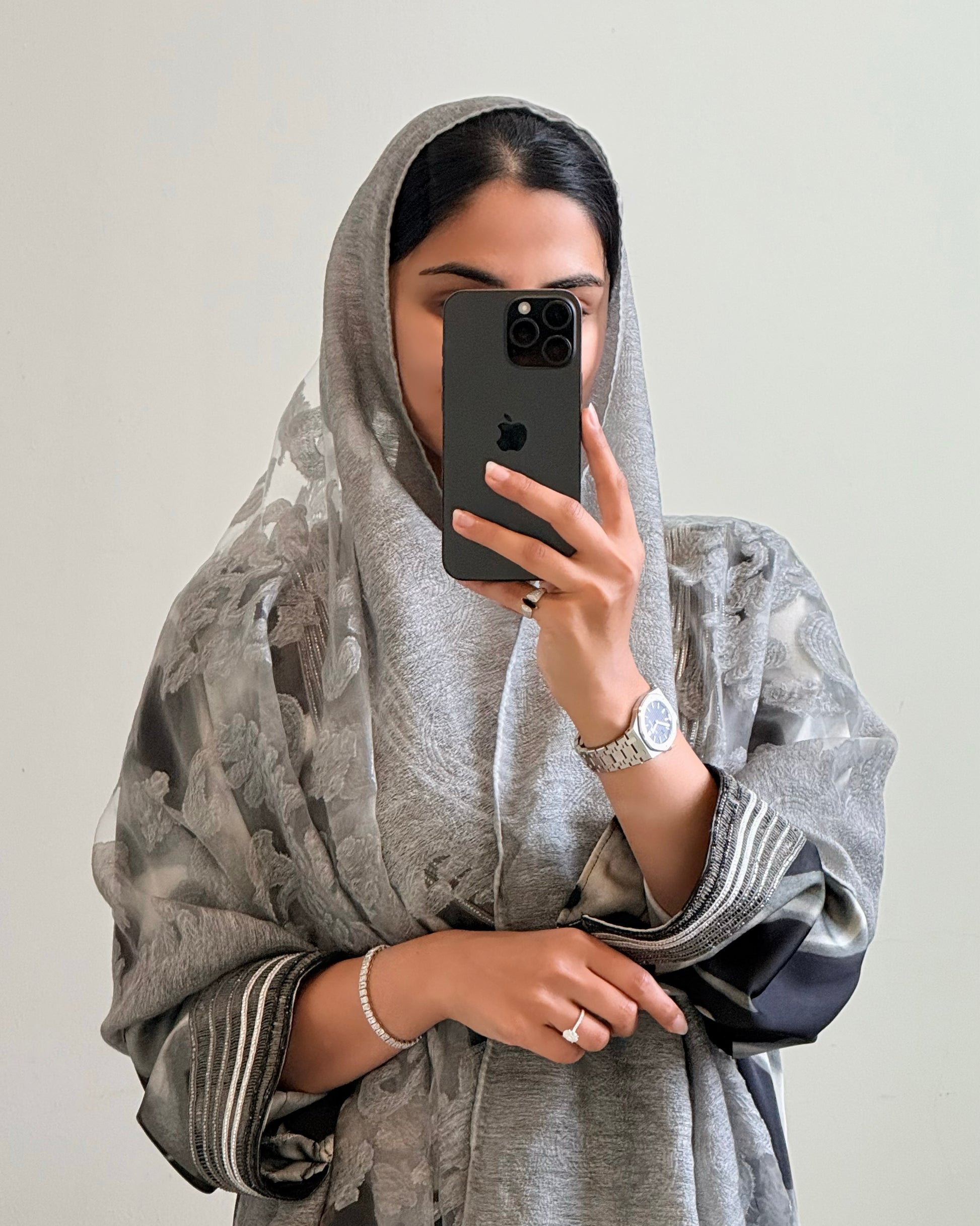 Grey Sheer Scarf