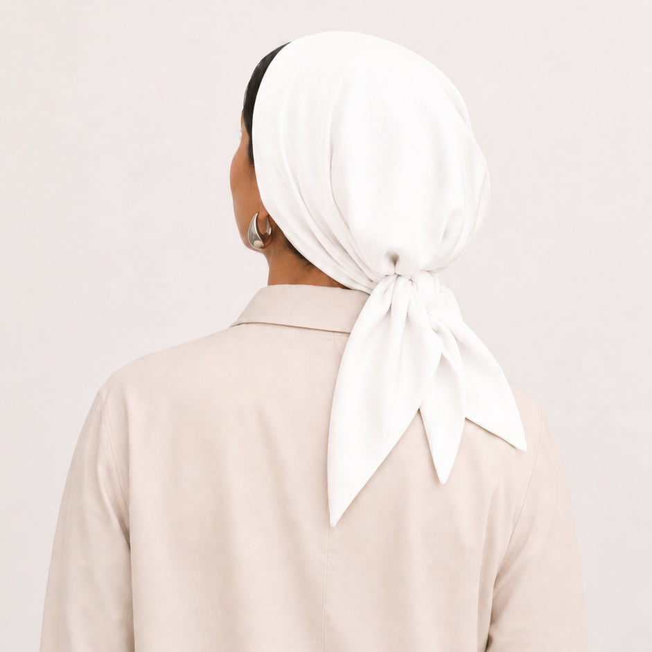 MILK WHITE SCARF 75