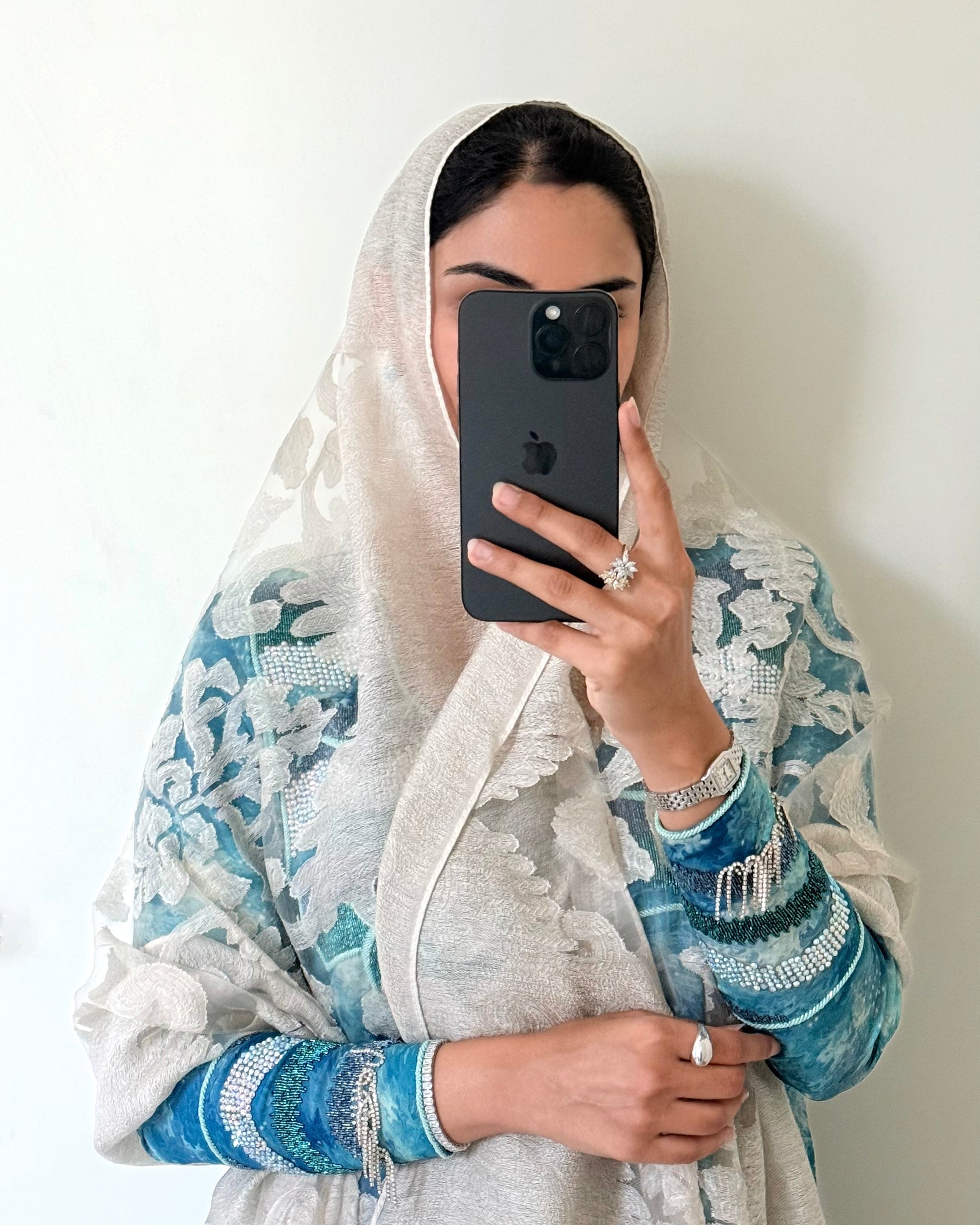 Off White Sheer Scarf